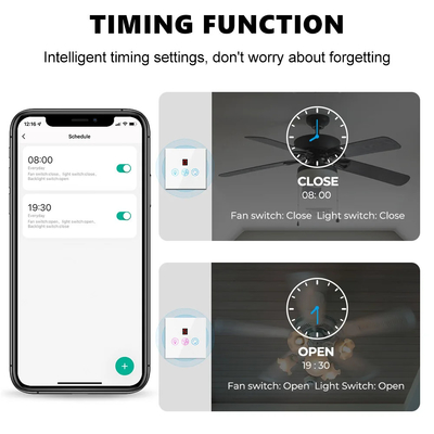Glomarket Tuya Wifi Fan Light Switch Touch 3 In 1 Switch 5 Speed Adjustment Ceiling Fan Switch Cho Alexa Google Home