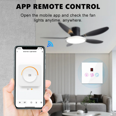 Glomarket Tuya Wifi Fan Light Switch Touch 3 In 1 Switch 5 Speed Adjustment Ceiling Fan Switch Cho Alexa Google Home