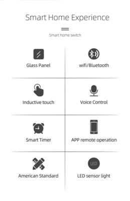 Glomarket Smart Home điều khiển từ xa bằng giọng nói bảng điều khiển cảm ứng máy sưởi nước chuyển đổi Tuya Wifi không dây nồi hơi chuyển đổi