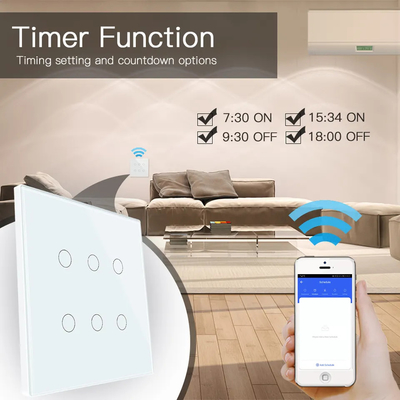 Glomarket Smart Wifi Brazil 118 * 124 Switch Làm việc với Trợ lý Google Alexa Tuya Smart Light Switch cho nhà