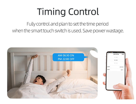 Glomarket Tuya Wifi Zigbee Smart Light Switch Bấm nút Bức tường Bật 1/2/3 Gang Làm việc với Alexa Google Home