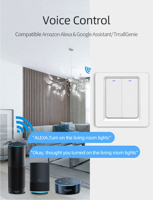 Glomarket Tuya Wifi Zigbee Smart Light Switch Bấm nút Bức tường Bật 1/2/3 Gang Làm việc với Alexa Google Home