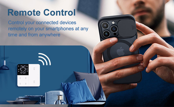 Glomarket Tuya Wifi Smart Wall Light Switch 1/2/3 Gang hỗ trợ Voice/app/touch Control Với màn hình hiển thị nhiệt độ