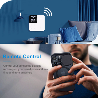 Glomarket Tuya Wifi Smart Wall Light Switch 1/2/3 Gang hỗ trợ Voice/app/touch Control Với màn hình hiển thị nhiệt độ