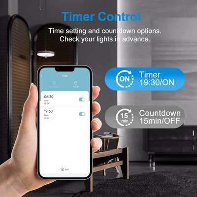 Glomarket Tuya Wifi Smart Wall Light Switch 1/2/3 Gang hỗ trợ Voice/app/touch Control Với màn hình hiển thị nhiệt độ