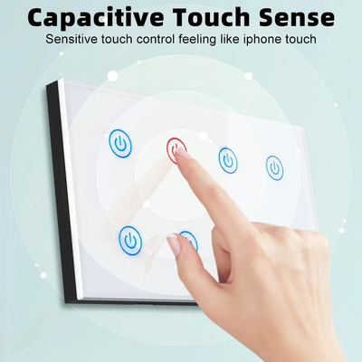 Glomarket Smart Home 8 Gang Wall Switch US Tiêu chuẩn Tuya Voice APP điều khiển từ xa không dây Wall Touch Light Switch