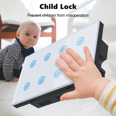 Glomarket Smart Home 8 Gang Wall Switch US Tiêu chuẩn Tuya Voice APP điều khiển từ xa không dây Wall Touch Light Switch