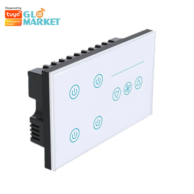 Glomarket Tuya Smart Wall Touch Switch Glass Panel Đèn điện Và Fan Switch Smart Life Alexa Voice Control