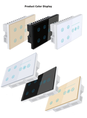 Glomarket Tuya Smart Wall Touch Switch Glass Panel Đèn điện Và Fan Switch Smart Life Alexa Voice Control