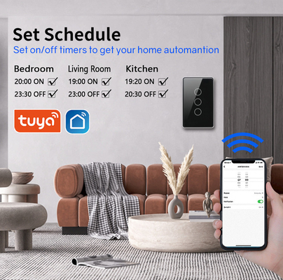 Glomarket Tuya Smart Switch Wifi US Đổi tường điện Google Home Alexa Đèn đèn cảm ứng điều khiển
