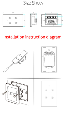 Sản phẩm thiết kế mới của Glomarket Tuya Smart Wifi Wall Switch Us Standard Glass Touch Panel Light Switch Support App điều khiển từ xa