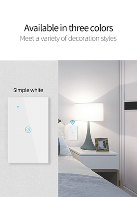 Sản phẩm thiết kế mới của Glomarket Tuya Smart Wifi Wall Switch Us Standard Glass Touch Panel Light Switch Support App điều khiển từ xa