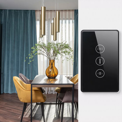 Glomarket US Tiêu chuẩn Tuya Wifi Công tắc rèm thông minh Nút cảm ứng Điều khiển bằng giọng nói Công tắc màn trập thông minh Alexa Google Home