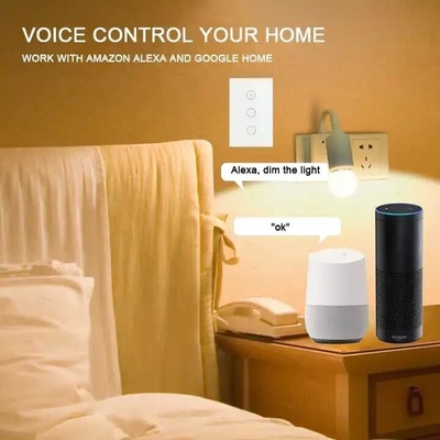 Glomarket Digital Smart Switch Light Wifi Dimmer Wireless Glass Touch Wall Light Switch Panel Tuya điều khiển từ xa với Alexa