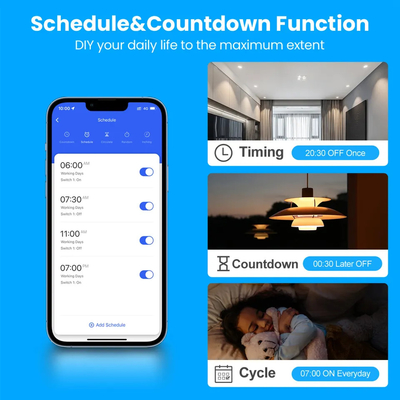 Glomarket Smart Wifi Brazil Tiêu chuẩn Smart Home Tuya Smart 4 Gang Switch And Socket Wifi Smart Wall Socket Làm việc với Alexa