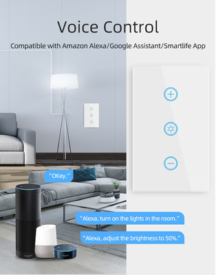 Glomarket US Tiêu chuẩn Dimmer Trình chuyển mạch không dây Điện thông minh Trình chuyển mạch thông minh Bức tường Đèn chuyển mạch Đèn chuyển mạch Nhà thông minh