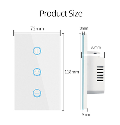 Glomarket US Tiêu chuẩn Dimmer Trình chuyển mạch không dây Điện thông minh Trình chuyển mạch thông minh Bức tường Đèn chuyển mạch Đèn chuyển mạch Nhà thông minh