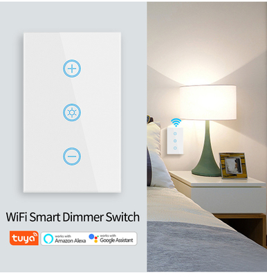 Glomarket US Tiêu chuẩn Dimmer Trình chuyển mạch không dây Điện thông minh Trình chuyển mạch thông minh Bức tường Đèn chuyển mạch Đèn chuyển mạch Nhà thông minh