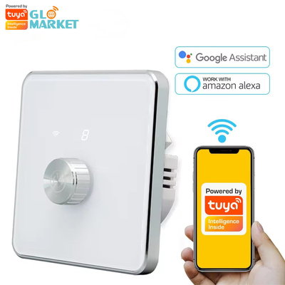 Glomarket Smart Home Dimmer Switch Tuya Zigbee Voice Control Knob Dimming Điều chỉnh độ sáng với màn hình kỹ thuật số