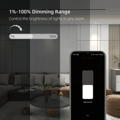 Glomarket Smart Home Dimmer Switch Tuya Zigbee Voice Control Knob Dimming Điều chỉnh độ sáng với màn hình kỹ thuật số