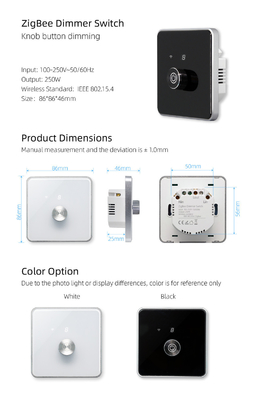 Glomarket Smart Home Dimmer Switch Tuya Zigbee Voice Control Knob Dimming Điều chỉnh độ sáng với màn hình kỹ thuật số