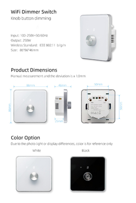 Glomarket Smart Home Dimmer Switch Tuya Zigbee Voice Control Knob Dimming Điều chỉnh độ sáng với màn hình kỹ thuật số