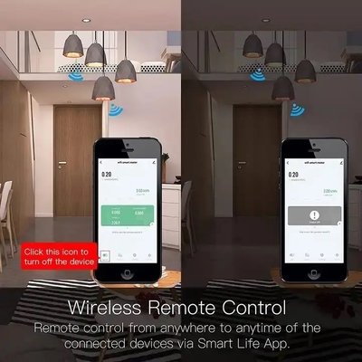 Glomarket Wifi Tuya/Smart Life App điều khiển từ xa Smart Circuit Protector Relay Device Switch Breaker Energy Meter