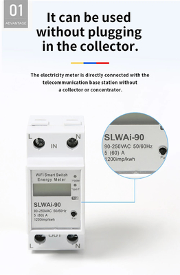 Glomarket Wifi Tuya/Smart Life App điều khiển từ xa Smart Circuit Protector Relay Device Switch Breaker Energy Meter