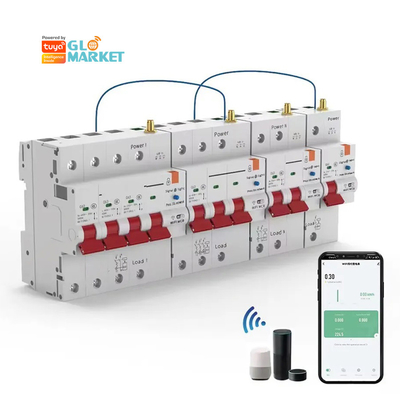 Glomarket Bộ ngắt mạch Wifi Smart Switch Tuya Smart 1p 2p 3p 4p Hệ thống nhà thông minh mạch điện 4P MCB Bộ ngắt mạch thông minh