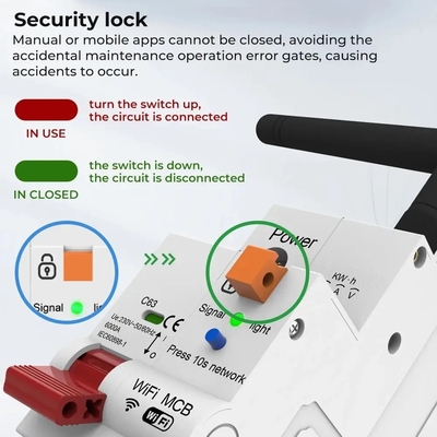 Glomarket Bộ ngắt mạch Wifi Smart Switch Tuya Smart 1p 2p 3p 4p Hệ thống nhà thông minh mạch điện 4P MCB Bộ ngắt mạch thông minh