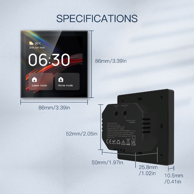 Glomarket Tuya Smart 4 inch đa chức năng màn hình cảm ứng bảng điều khiển Alexa Voice Zigbee Central Control