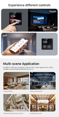 Glomarket Bảng điều khiển nhà thông minh màn hình cảm ứng 4 Inch đa chức năng WiFi Home nền âm nhạc hệ thống Tuya Zigbee Gateway