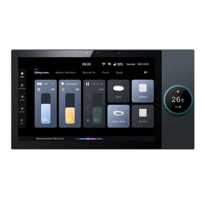 Glomarket Tuya 10 Inch Central Control Panel With Music Play 2 Gang Relay 2 Way Speaker Sản phẩm gia đình thông minh đa chức năng