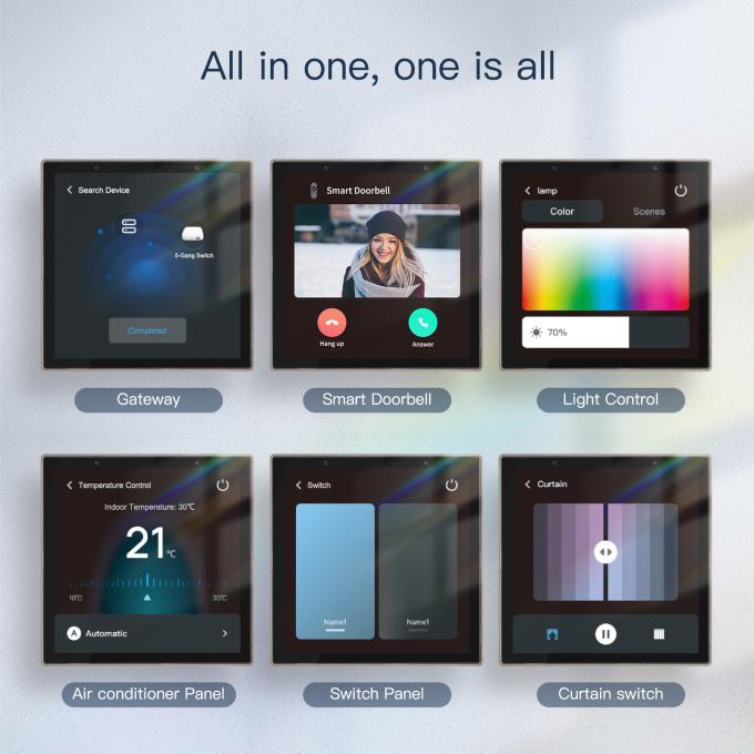 Glomarket Tuya Smart 4 inch đa chức năng màn hình cảm ứng bảng điều khiển Alexa Voice Zigbee Central Control 0